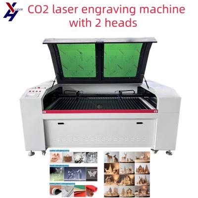 Китай Высокая точность 2 головы CO2 CNC акриловый ПВХ лазерная резка гравировка граверная машина продается