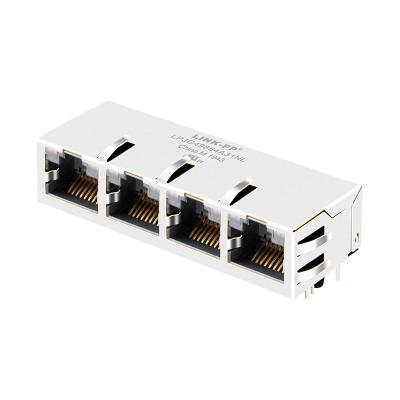China Equivalente al cierre del gigabit Rj-45 del puerto de JXG0-0098NL 4 para arriba con el LED en venta