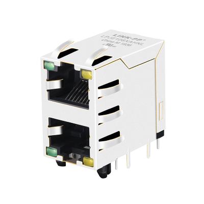 China XRJD-S-21-8-8-4 apiló RJ45 2x1 sin el conector LPJE106XAHNL del establecimiento de una red del transformador en venta