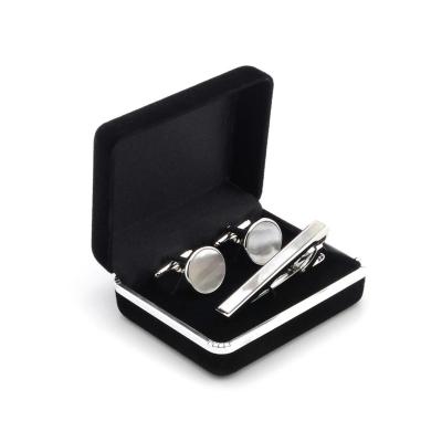 China Velvet Top Selling Most Popular Wholesale Plastic Velvet Cufflink Box Pull Set Box for sale