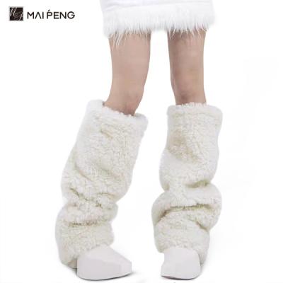 China Inverno Fluffy mulheres caldeiras de pernas lã empilhados espessos Caldeiras de pernas de moda à venda