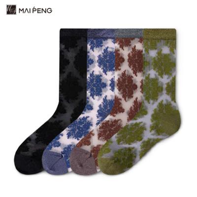 China Custom Summer Wear Fashionable Crystal Socks Women'S Glass Silk Tide Socks for sale