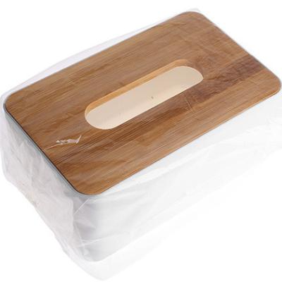 China Popular bathroom bamboo paper towel box, bamboo tissue box holder for toilet, roll holder paper box for home for sale