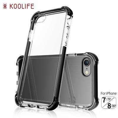 Cina PC molle 2 degli accessori mobili TPU in 1 cassa per l'iPhone 8 più il chiaro caso in vendita