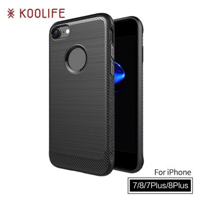 Cina cassa della fibra del carbonio degli accessori del telefono per il telefono cellulare per la cassa dell'iPhone 8 in vendita