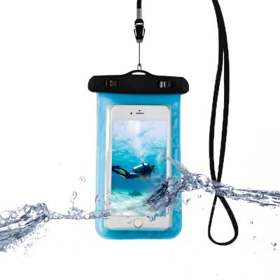 Chine Sac imperméable de téléphone de natation d'airbag de flotteur de sac de téléphone portable de cas de couverture de plongée universelle sèche imperméable de poche à vendre