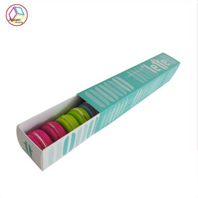 China Recyclable Paper Macaron Packaging Boxes Custom Logo for sale