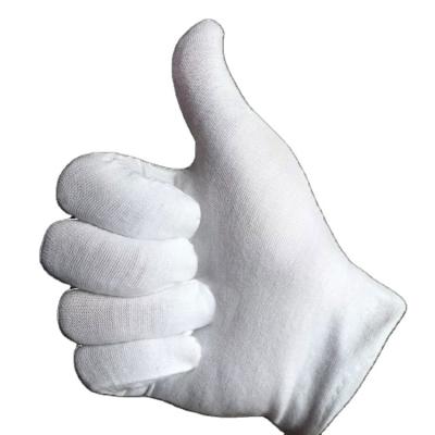 China Widely RTS Cheapest Wholesale White Cotton Military Police / Driver Knitted Work Safety Masonic Hand Glove for sale