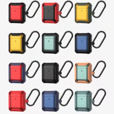 China Backrest suitable for Apple airpods2 generation earphone cover drone TPU+PC anti-dropping two color earphone splicing shell for sale