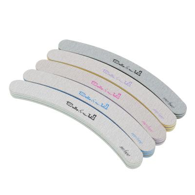 China Eco-friendly Mail Files 100 180 With My Logo Sandpaper Nail File Lime 100/180 Double Side for sale