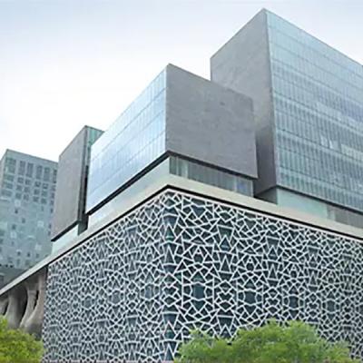China Eco Friendly Acoustic Exterior Wall Cladding Sheets Perforated Metal Panel PVDF Coated for sale