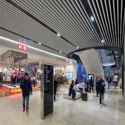 China 25x100 Aluminum Linear Ceiling U Shaped Metal Baffle Ceiling for sale