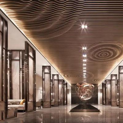China Correct het Plafondontwerp 1100 van het Absorptiemetaal Aluminiumlegering met Verlichting Te koop