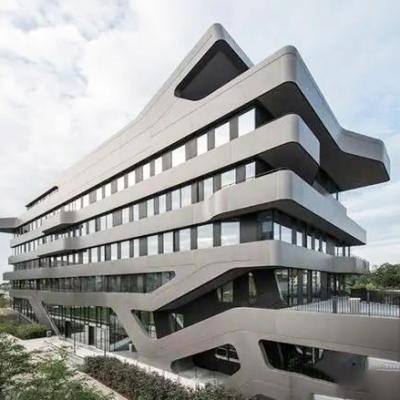 China PVDF Solid Aluminum Facade Panels Polyester Powder Coated 2000x4000mm for sale