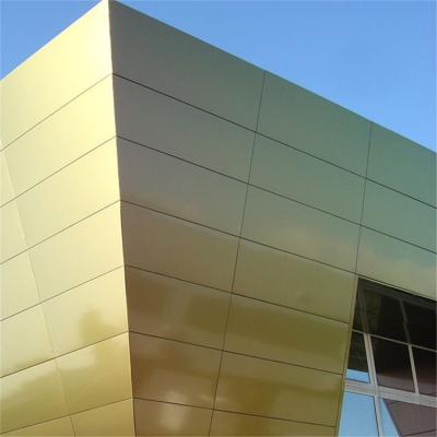 China Fire Resistant Composite Sandwich Panel ACP 1220x2440mm Golden Color for sale