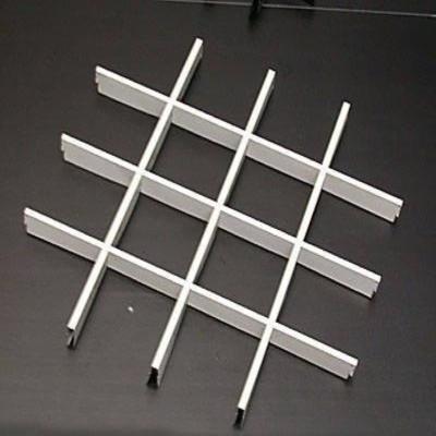China Simple Installation Grid Aluminum Ceiling Tiles 100x100mm for sale
