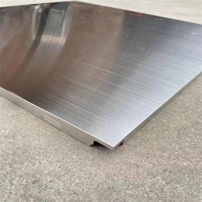 China 600x600mm Stainless Steel Ceiling Panel Hairline Concealed Clip In Ceiling Tile for sale