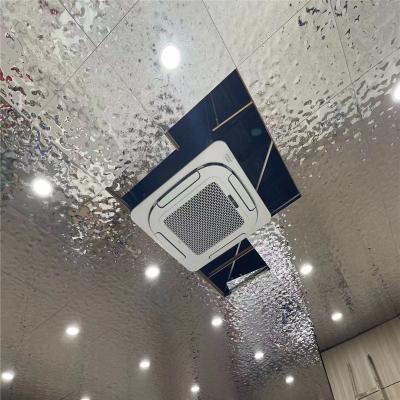 China 600x600mm Water Ripple Stainless Steel Ceiling Panel Sharp Edge for sale