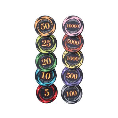 China Ceramic Customize Professional Plastic Golf Clay Custom Ceramic Poker Chips Premium for sale