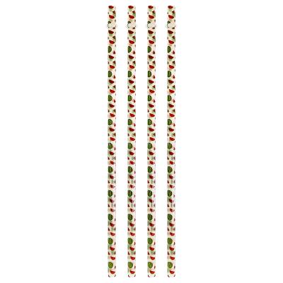 China Sustainable Fruits Halloween printed Reusable Plastic Party Favor Supply Straw for 40oz tumblers,16oz glass can and straight tumblers for sale