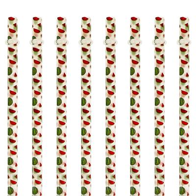 China Sustainable Dishwasher Safe Strawberry Watermelon Halloween Plastic Reusable Multiple sizes Straw for Halloween Party Family Supply for sale