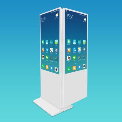 China 43 pulgadas pantallas de dos lados piso de pie LCD publicidad diaplay en venta