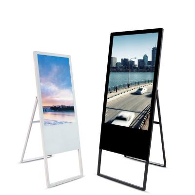 China 55 pulgadas de fondo hueco piso de pie LCD Digital Tableros de menú de visualización para restaurantes en venta
