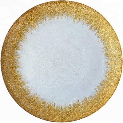 China Sustainable Wholesale Round Glass Plate Dish For Wedding Event for sale