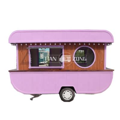 China Winery Tianzong fashion mobile food trailer with kitchen equipment cafe food truck cart for sale for sale