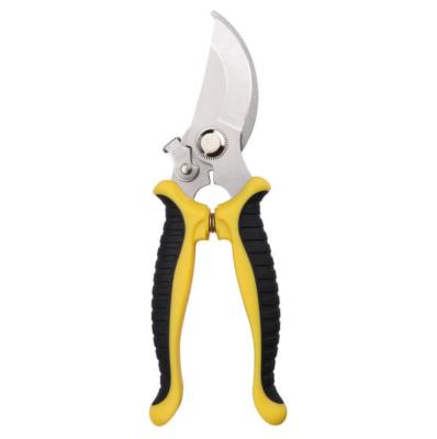 China Small Anti-Slip Handle Shears Professional Stainless Steel Sharp Blades Garden Shears Hand Held Scissors For Garden Work for sale