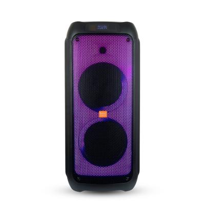 China No Horn Outdoor High Fidelity Stereo Wireless Subwoofer TWS Speaker Feiyang Dual 8 Inch RGB Light Party Karaoke Audio Speaker FG208-08 for sale
