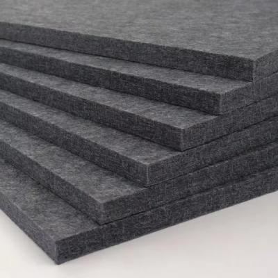 China 9mm PET Soundproof Wall Panels Polyester Fiber Felt Sound Absorb Acoustic Panel for sale