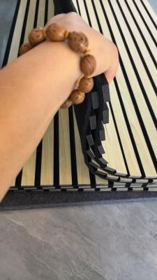 China Wood Flexible Curved Slatted Wall Cladding Panel For Interior Noise Control And Natural Wood Aesthetics for sale