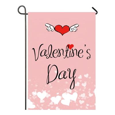 China Durable 100% Wholesale 12X18 Inch Polyester Gay Rainbow Flag LGBT Flags Festival Happy Valentine's Day Banner for sale