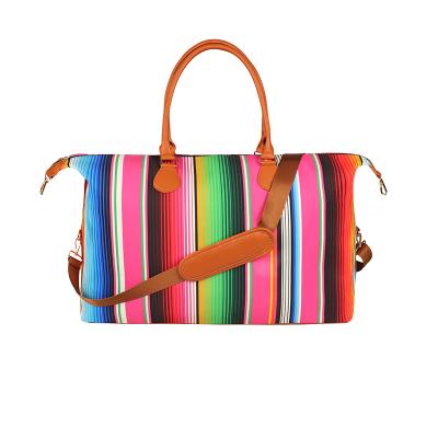 China Large Capacity Travel Duffel Bag Personalized Monogrammed Weekender Serape Overnight Travel Bag For Women for sale