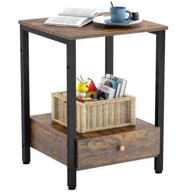 China Durable Living Room Bedroom Sofa Couch Night Stand Accent Nightstand With Drawer for sale
