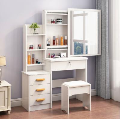 China Modern Corner New Design Space Saving Dressing Table (Other) Adjustable With Mirrored Luxury Wood Vanity Dressers Bedroom Furniture for sale