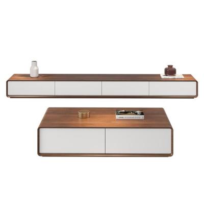 China Modern Simple Nordic Style Convertible Living Room Furniture Set Wooden TV Cabinets Designs Furniture for sale