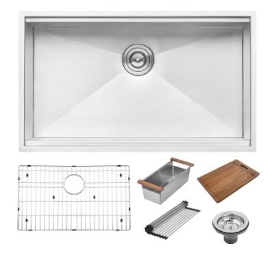 Chine SUS s'ouvrant 304 Undermount de 140mm 1 évier de cuisine de cuvette à vendre