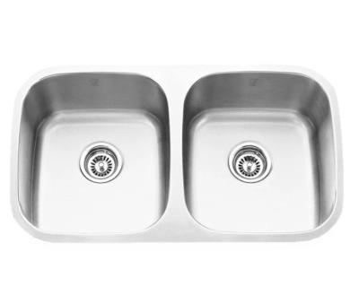 China dissipador de aço inoxidável de Undermount da bacia do dobro da espessura de 1.5mm à venda