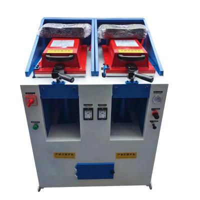 China Double Head Pneumatic Shoe Sole Pressing Machine Cover Type Sole Attaching Machine For Footwear for sale