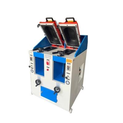 China semi-auto double head pneumatic cover-type shoe sole attaching machine for sale