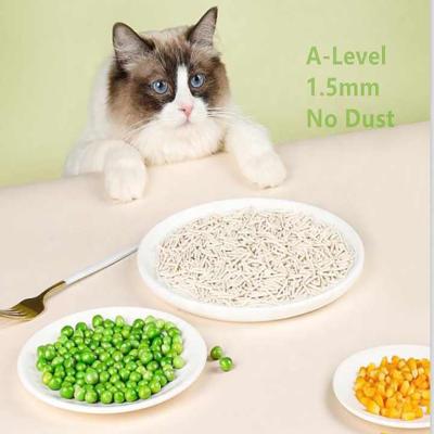 China Natuurlijke stofvrije tofu kattenbak voor snel klonteren en gemakkelijk spoelen 1,5 mm Te koop