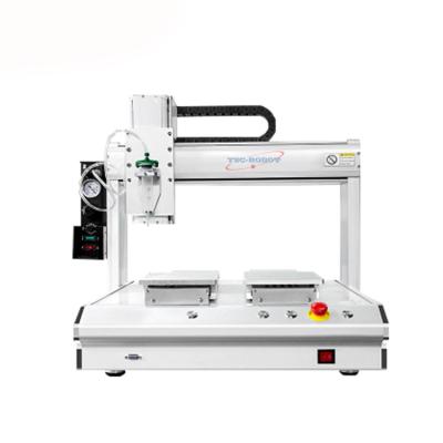 China Bench High Efficiency Desktop 3 Axis PLC Loudspeaker Glue Automatic Syringe Top Programmable High Speed Glue Dispenser Dispensing Machine for sale