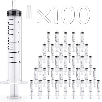 Chine 10ml Syringes 100 Pack Plastic Small Syringe with Tip Cap, Measuring Syringe, Oral Syringe Scientific Labs, Feeding à vendre