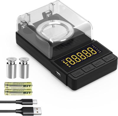 Chine Digital Milligram Scale 50g/0.001g, Compact Mg Scale With 20g Calibration Weight And Accessories, Black Powder Scale à vendre