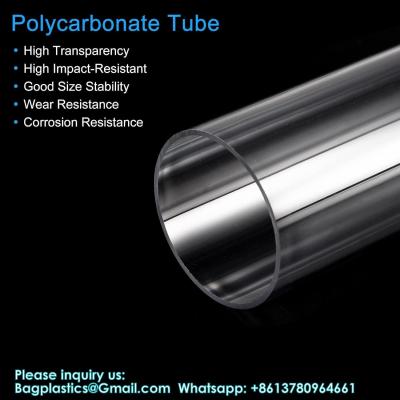 China Plastic Pipe Rigid Polycarbonate Round Tube Unbreakable Polycarbonate Tubing Chemical Resistant Clear Tube for sale
