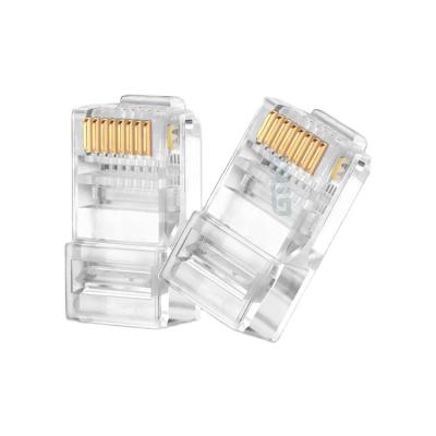 China Homem UTP Toolless Unshielded Crystal Head Modular Plug do conector dos ethernet Cat5 Cat6 8P8C RJ45 à venda