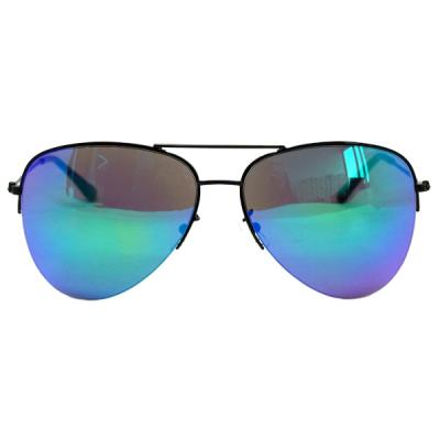 China Fashion Sunglasses 2022 Hot Seller Italy Design CE Cat 3 Men's UV400 Sunglasses Glasses Hadit Sun Half Frame Mirror Glasses for sale