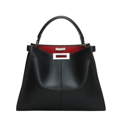 China Portable Fashion Luxury Handbags Women Bags High Quality Real Cowhide Soft Shoulder Messenger Bags Designer Office Leather Ladies Bag for sale